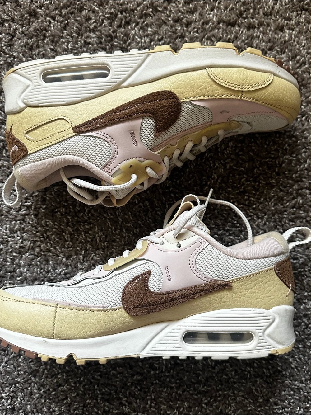 Nike Air Max 90 Futura Neapolitan Pink Brown Sneakers Size 8.5 - Picture 2 of 6
